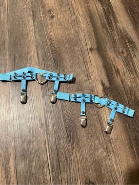 💙🩶 Spiky Heart Garter Thigh Belts 🩶💙